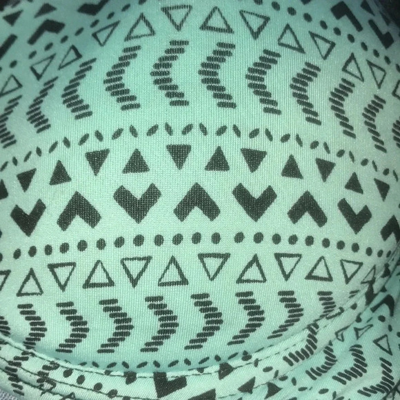 JOE BOXER 36 B sea foam mint Aztec print padded push up bra - Picture 3 of 8